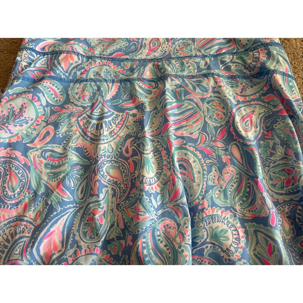Lilly Pulitzer Darlene Skort Fish Kiss Zanzibar Blue Sz 14 Luxletic UPF 50 - Picture 9 of 9